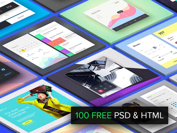100 Free PSD & HTML Resources