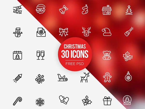 30 Free Christmas icons 