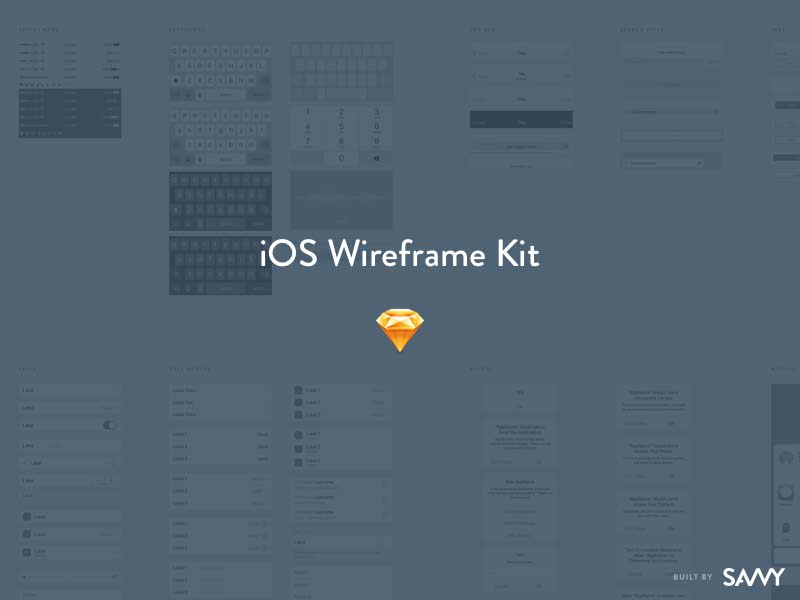 iOS Wireframe Kit for Sketch