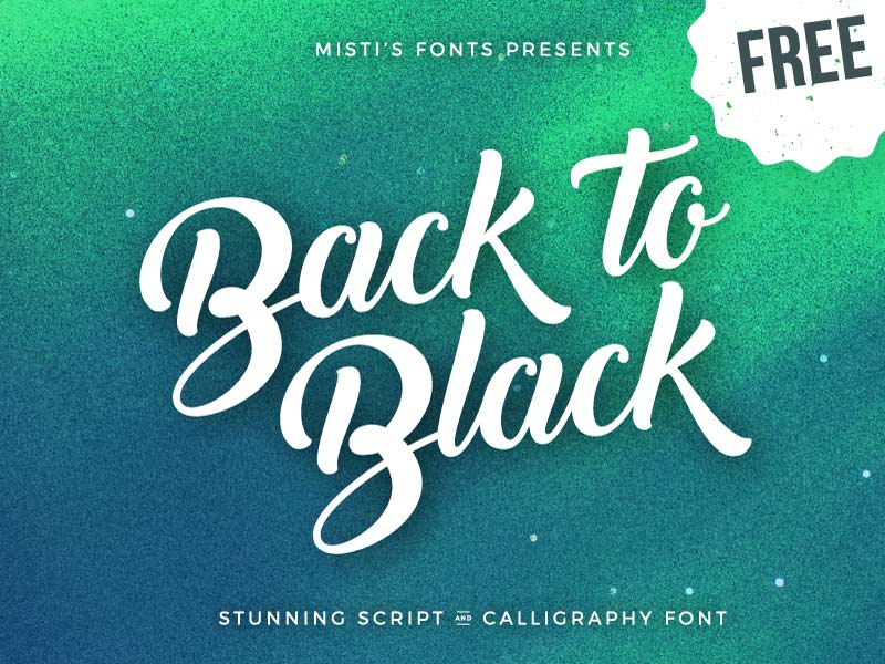 Back to Black - Free Font