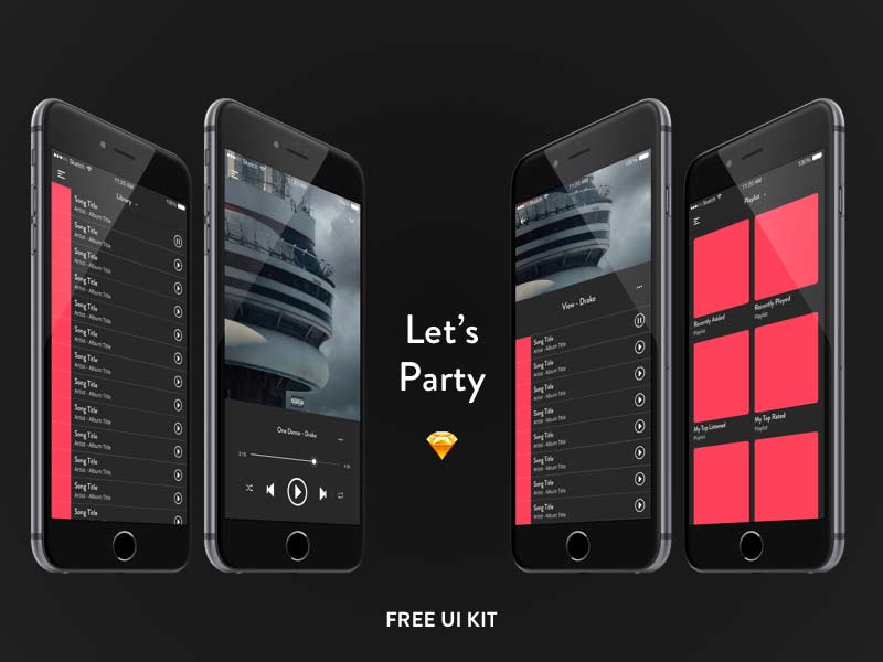 Black - Music App UI Kit