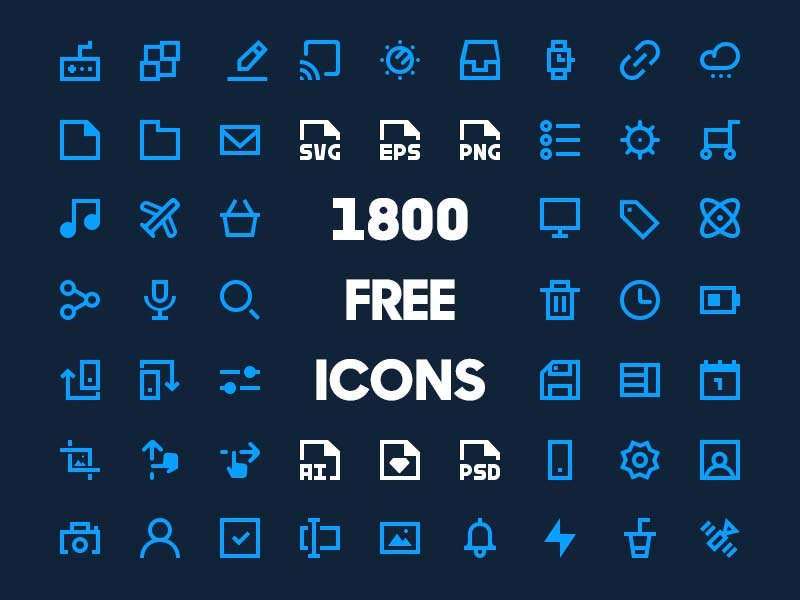1800 Free Minimal Icons