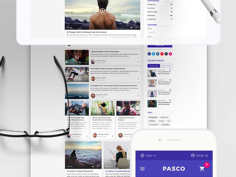 Pasco - Free PSD Website Template