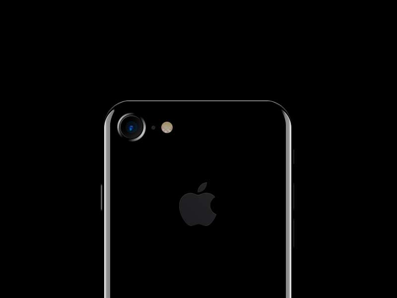 iPhone 7 Jet Black PSD Mockup