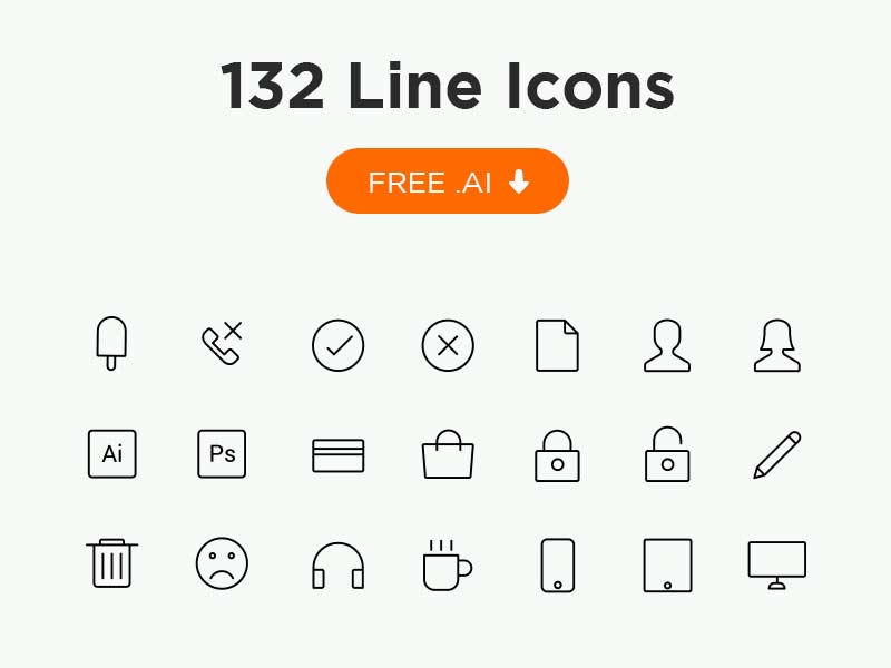 132 Free Line Icons