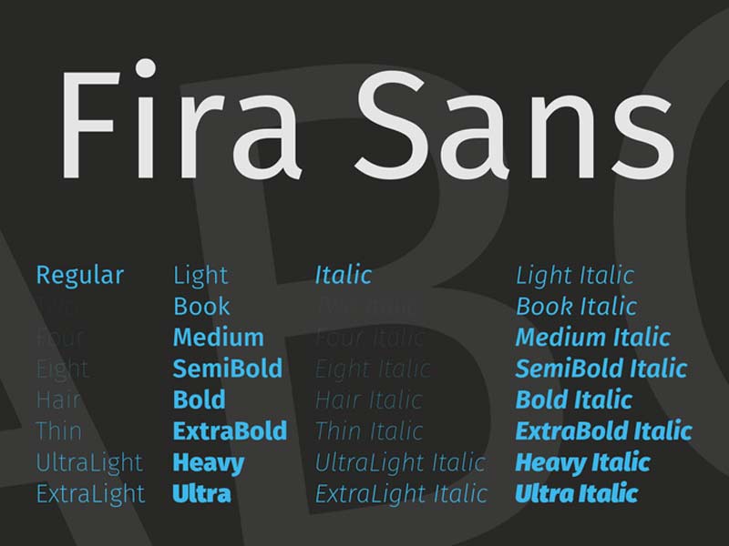 Fira Sans - Free Font by Mozilla
