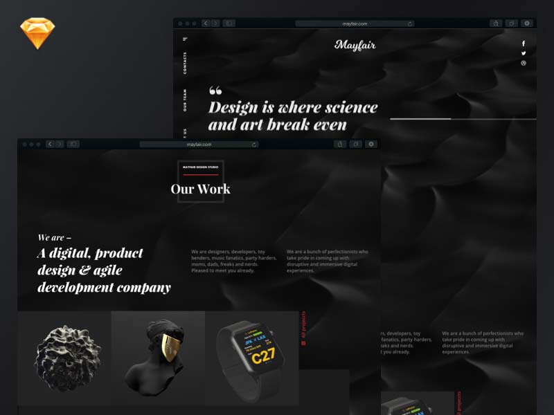 Design Studio Website - Sketch Freebie