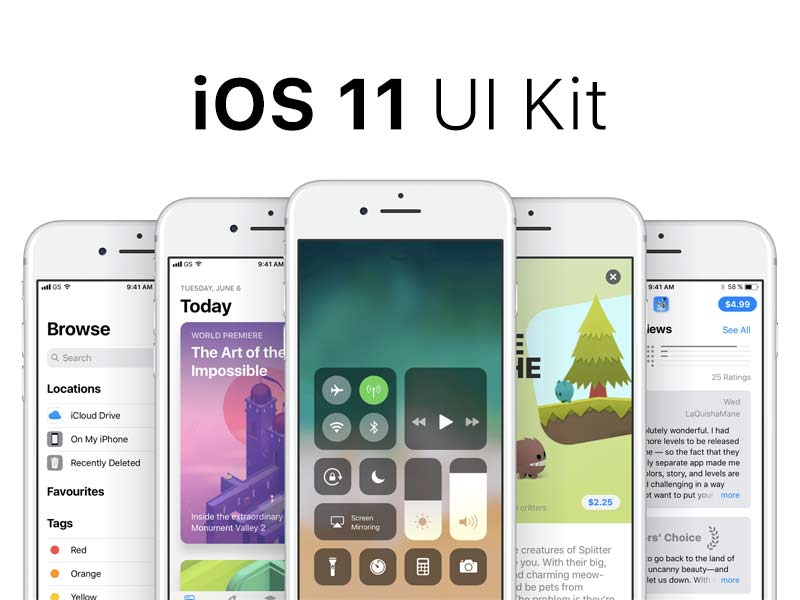 iOS 11 - GUI Kit for Sketch