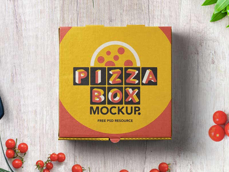 Pizza Box Mockup - Free PSD