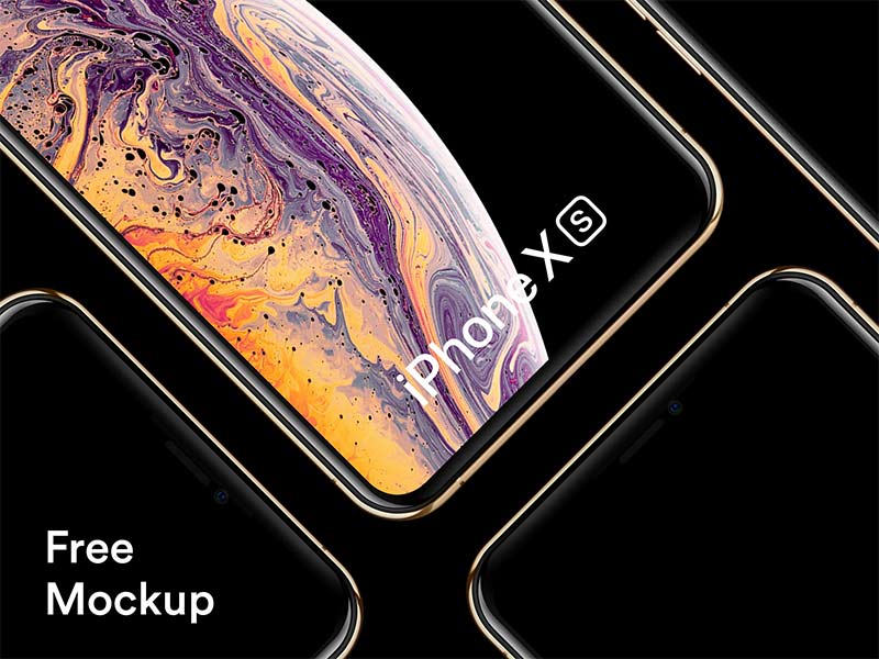 iPhone Xs and iPhone Xs Max Free Mockups