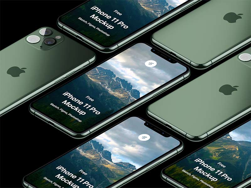 Download iPhone 11 Pro Free Mockup for Sketch, Figma and Photoshop ...