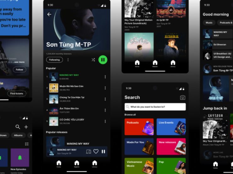 Spotify Android UI Kit - Figma Freebie